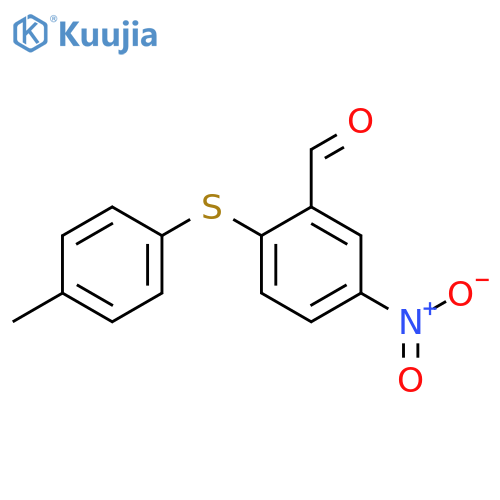 2-(4-Methylphenyl)Sulfanyl-5-Nitrobenzenecarbaldehyde structure