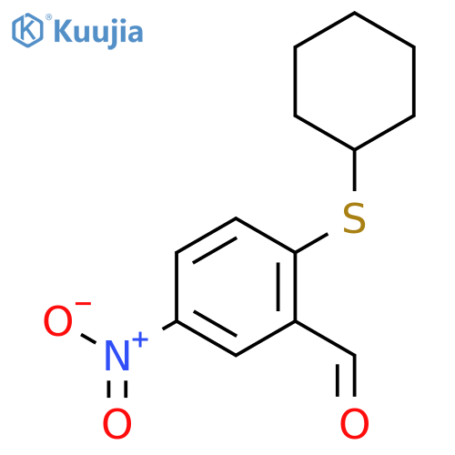 2-(Cyclohexylthio)-5-nitrobenzaldehyde structure