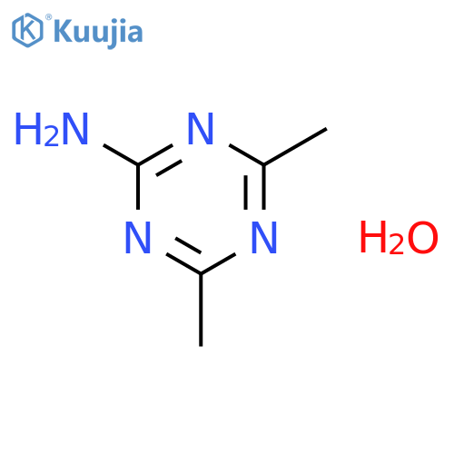 4,6-Dimethyl-1,3,5-triazin-2-amine hydrate structure