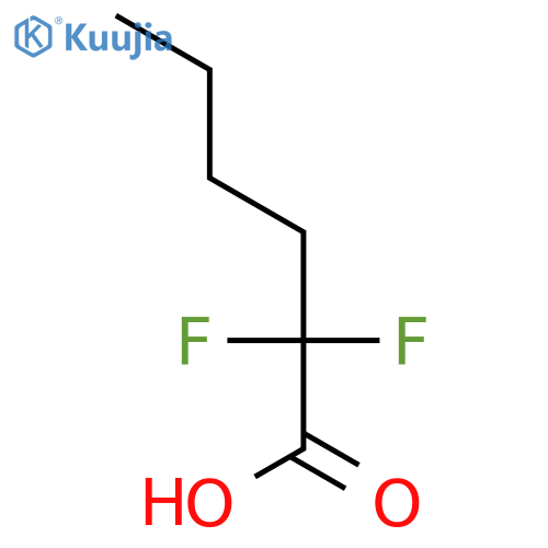 2,2-Difluorohexanoic acid structure