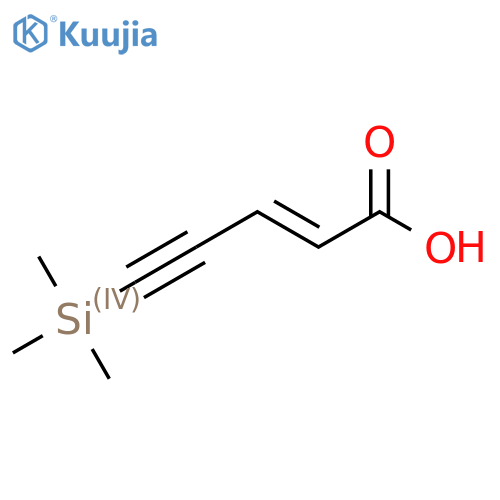 (E)-5-Trimethylsilyl-2-penten-4-ynoic acid structure