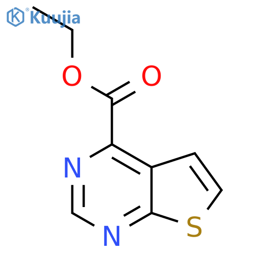 ethyl thieno[2,3-d]pyrimidine-4-carboxylate structure