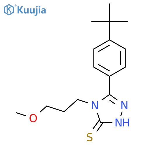 3H-1,2,4-Triazole-3-thione,5-[4-(1,1-dimethylethyl)phenyl]-2,4-dihydro-4-(3-methoxypropyl)- structure