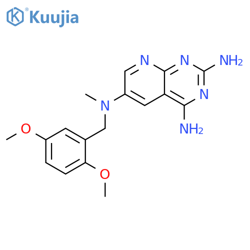 Pyrido[2,3-d]pyrimidine-2,4,6-triamine,N6-[(2,5-dimethoxyphenyl)methyl]-N6-methyl- structure