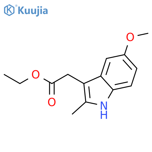 Ethyl 2-(5-methoxy-2-methyl-1H-indol-3-yl)acetate structure