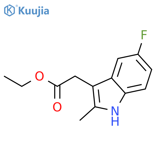 ethyl 2-(5-fluoro-2-methyl-1H-indol-3-yl)acetate structure