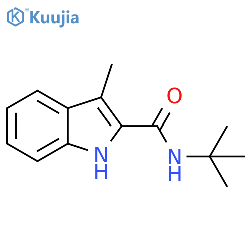 1H-Indole-2-carboxamide, N-(1,1-dimethylethyl)-3-methyl- structure