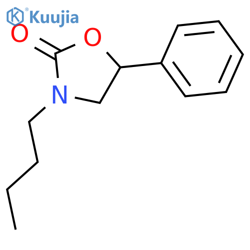 2-Oxazolidinone, 3-butyl-5-phenyl- structure