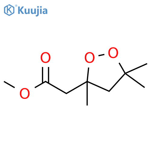 1,2-DIOXOLANE-3-ACETIC ACID, 3,5,5-TRIMETHYL-, METHYL ESTER structure