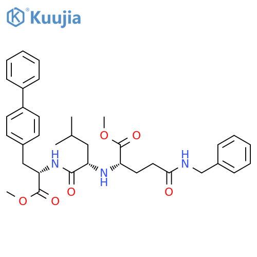 L-Alanine,3-[1,1'-biphenyl]-4-yl-N-[N-[1-(methoxycarbonyl)-4-oxo-4-[(phenylmethyl)amino]butyl]-L-leucyl]-,methyl ester, (S)- (9CI) structure