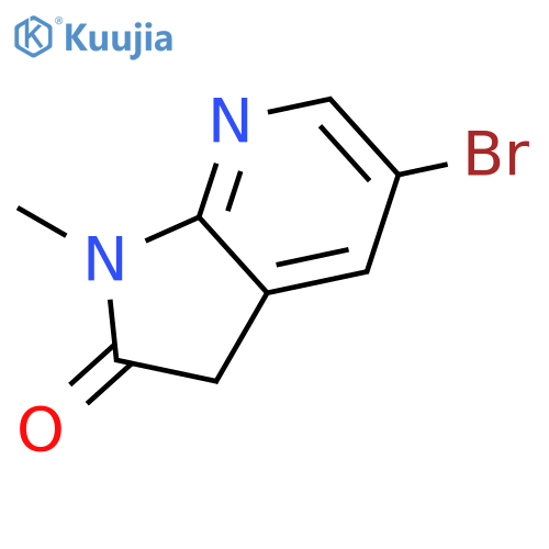 5-bromo-1-methyl-3H-pyrrolo[2,3-b]pyridin-2-one structure