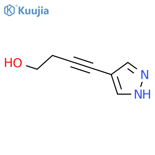 4-(1H-pyrazol-4-yl)but-3-yn-1-ol structure