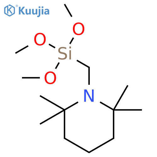 Piperidine, 2,2,6,6-tetramethyl-1-[(trimethoxysilyl)methyl]- structure