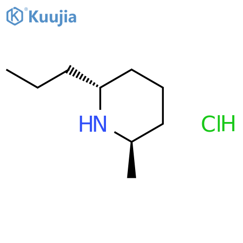 Piperidine, 2-methyl-6-propyl-, hydrochloride, (2R,6R)-rel- structure