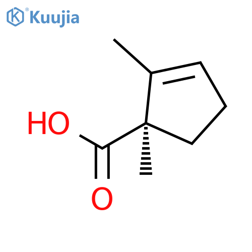 2-Cyclopentene-1-carboxylic acid, 1,2-dimethyl-, (1R)- structure