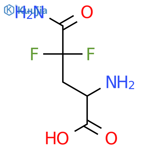 2-amino-4-carbamoyl-4,4-difluorobutanoic acid structure