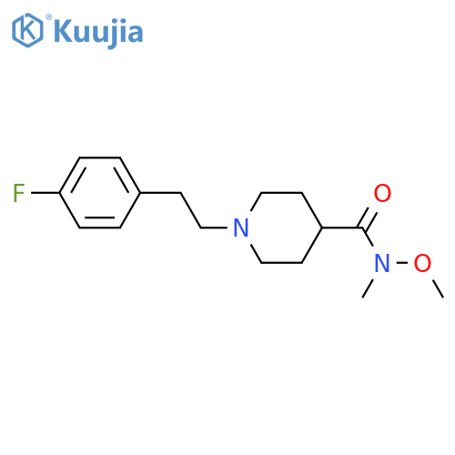 4-Piperidinecarboxamide,1-[2-(4-fluorophenyl)ethyl]-N-methoxy-N-methyl- structure