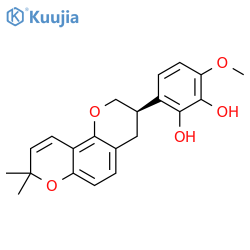 1,2-Benzenediol, 3-[(3R)-3,4-dihydro-8,8-dimethyl-2H,8H-benzo[1,2-b:3,4-b']dipyran-3-yl]-6-methoxy- structure