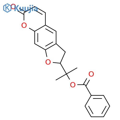 2-[(2S)-7-oxo-2,3-dihydro-7H-furo[3,2-g]chromen-2-yl]propan-2-yl benzoate structure