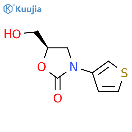 (5R)-5-(Hydroxymethyl)-3-(thiophen-3-yl)-1,3-oxazolidin-2-one structure