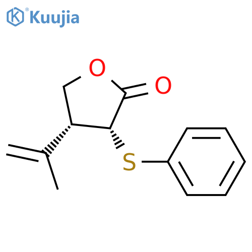 2(3H)-Furanone, dihydro-4-(1-methylethenyl)-3-(phenylthio)-, cis- structure