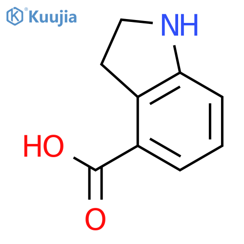 2,3-dihydro-1H-indole-4-carboxylic acid structure