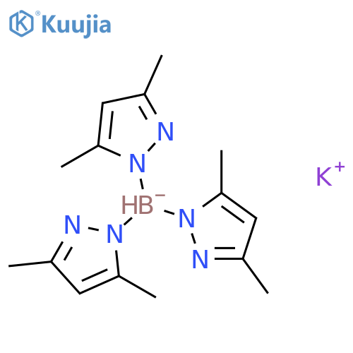 Borate(1-),tris(3,5-dimethyl-1H-pyrazolato-kN1)hydro-, potassium, (T-4)- structure