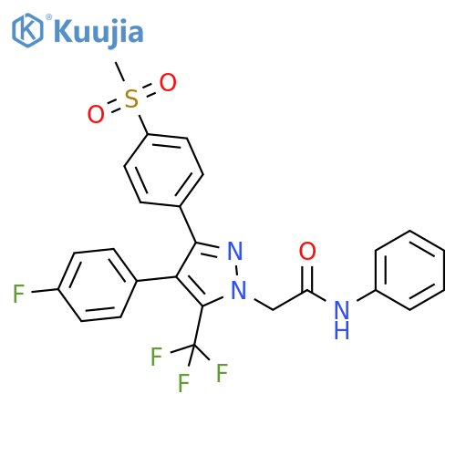 1H-Pyrazole-1-acetamide,4-(4-fluorophenyl)-3-[4-(methylsulfonyl)phenyl]-N-phenyl-5-(trifluoromethyl)- structure