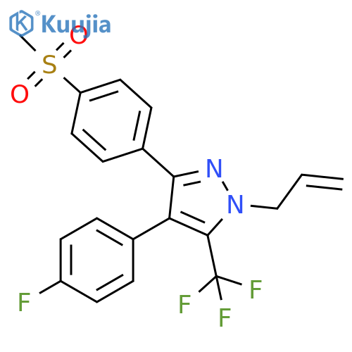 1H-Pyrazole,4-(4-fluorophenyl)-3-[4-(methylsulfonyl)phenyl]-1-(2-propenyl)-5-(trifluoromethyl)- structure