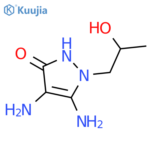 3H-Pyrazol-3-one, 4,5-diamino-1,2-dihydro-1-(2-hydroxypropyl)- structure