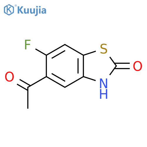 2(3H)-Benzothiazolone,5-acetyl-6-fluoro- structure