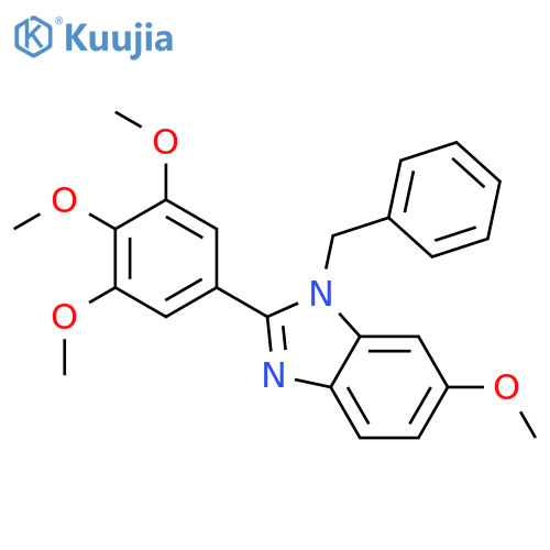 1H-Benzimidazole,6-methoxy-1-(phenylmethyl)-2-(3,4,5-trimethoxyphenyl)- structure