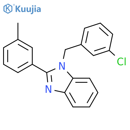 1H-Benzimidazole, 1-[(3-chlorophenyl)methyl]-2-(3-methylphenyl)- structure