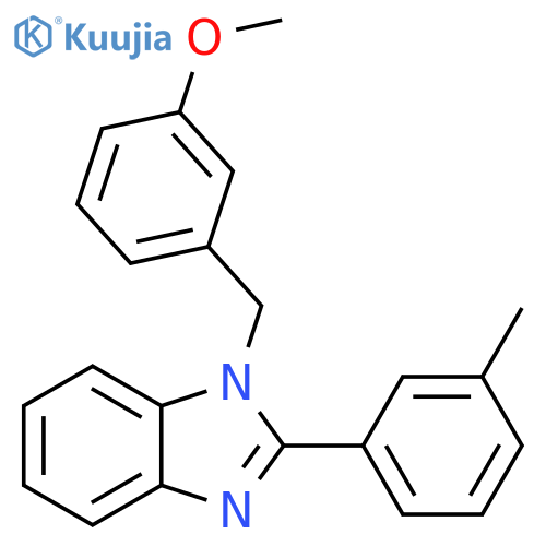 1H-Benzimidazole, 1-[(3-methoxyphenyl)methyl]-2-(3-methylphenyl)- structure