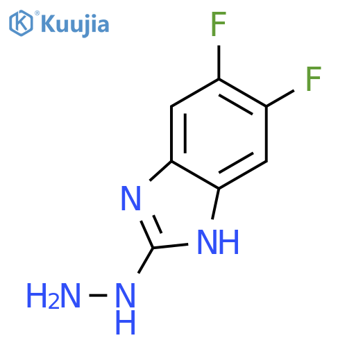 5,6-difluoro-2-hydrazinyl-1H-1,3-benzodiazole structure