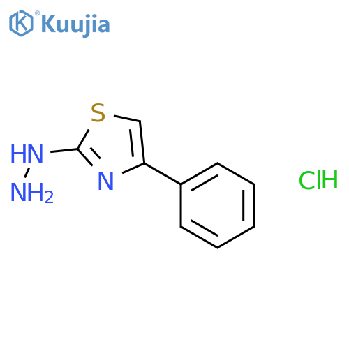 2-hydrazinyl-4-phenyl-1,3-thiazole hydrochloride structure