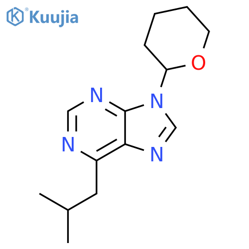 9H-Purine, 6-(2-methylpropyl)-9-(tetrahydro-2H-pyran-2-yl)- structure