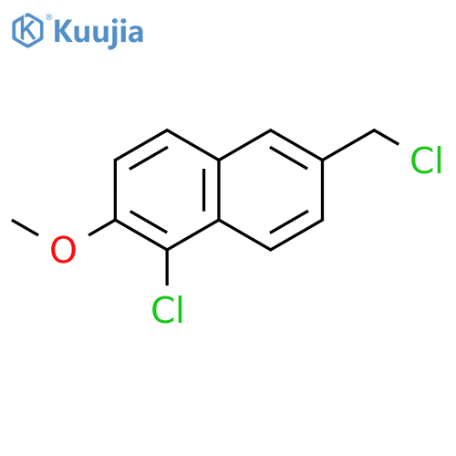 Naphthalene, 1-chloro-6-(chloromethyl)-2-methoxy- structure
