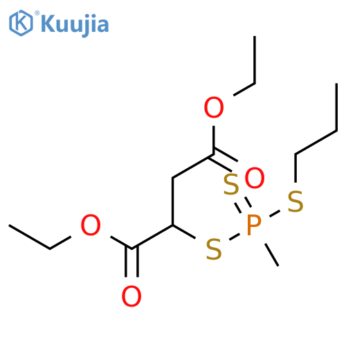 Butanedioic acid,2-[[methyl(propylthio)phosphinothioyl]thio]-, 1,4-diethyl ester structure