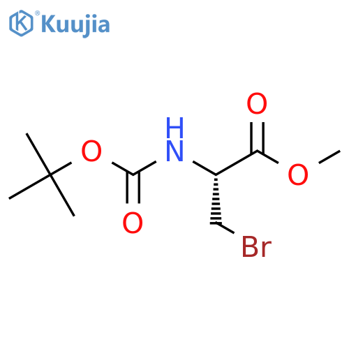 (R)-Methyl 3-Bromo-2-((tert-butoxycarbonyl)amino)propanoate structure