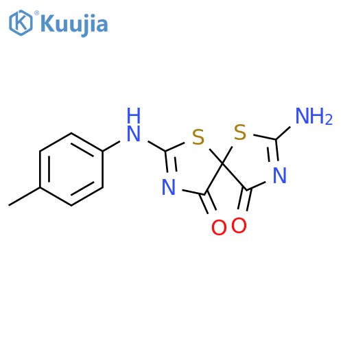 1,6-Dithia-3,8-diazaspiro[4.4]nona-2,7-diene-4,9-dione,2-amino-7-[(4-methylphenyl)amino]- structure
