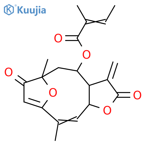 3,10-Epoxy-8-hydroxy-1-oxo-2,4,11(13)-germacratrien-12,6-olide; (4Z,6α,8α,10β)-form, 8-Tigloyl structure