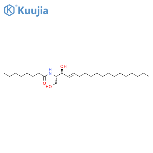 N-[(1S,2S,3E)-2-hydroxy-1-(hydroxymethyl)-3-heptadecen-1-yl]-octanamide structure