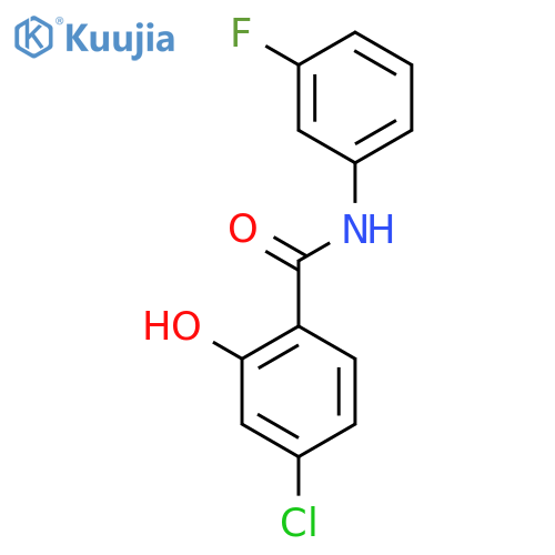 Benzamide, 4-chloro-N-(3-fluorophenyl)-2-hydroxy- structure
