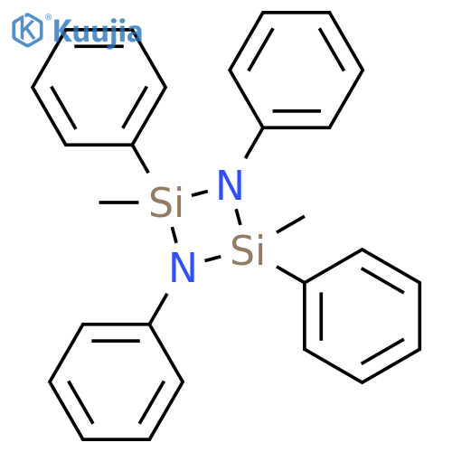 Cyclodisilazane, 2,4-dimethyl-1,2,3,4-tetraphenyl- structure