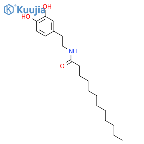 N-[2-(3,4-dihydroxyphenyl)ethyl]dodecanamide structure