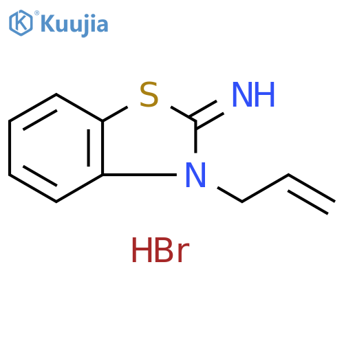 3-(prop-2-en-1-yl)-2,3-dihydro-1,3-benzothiazol-2-imine hydrobromide structure