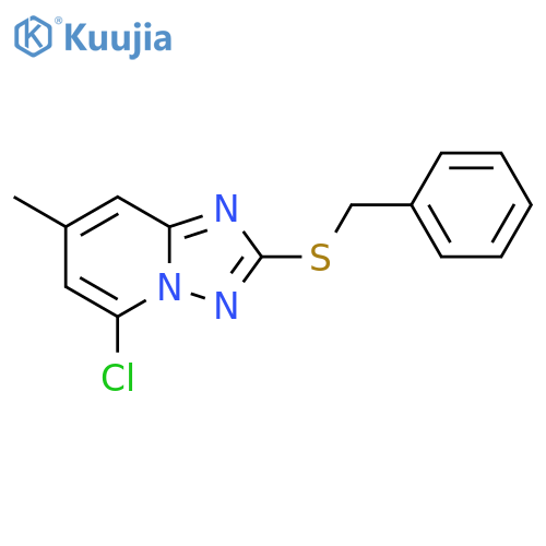 [1,2,4]Triazolo[1,5-a]pyridine, 5-chloro-7-methyl-2-[(phenylmethyl)thio]- structure