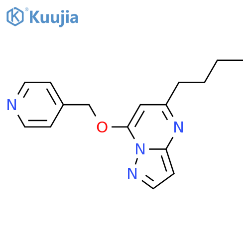 Pyrazolo[1,5-a]pyrimidine, 5-butyl-7-(4-pyridinylmethoxy)- structure