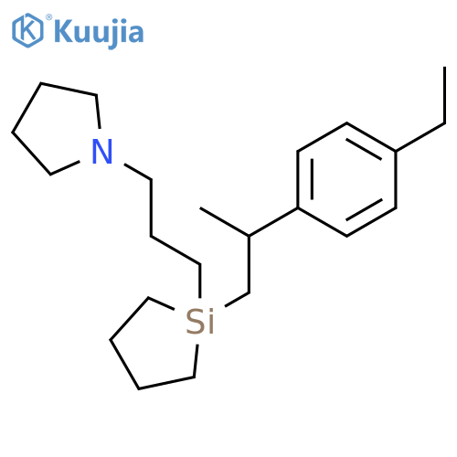 Pyrrolidine, 1-[3-[1-[2-(4-ethylphenyl)propyl]silacyclopent-1-yl]propyl]- structure